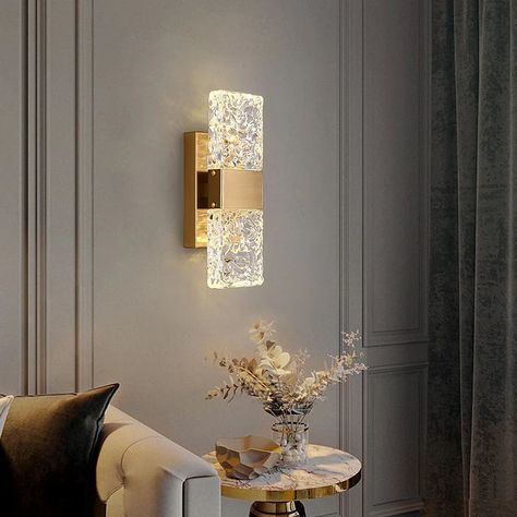 Crystal Wall Lighting, Crystal Wall Sconces, Copper Wall, Crystal Wall, Creative Wall, Led Wall Lamp, Gold Walls, Wall Mounted Light, Wall Light Fixtures