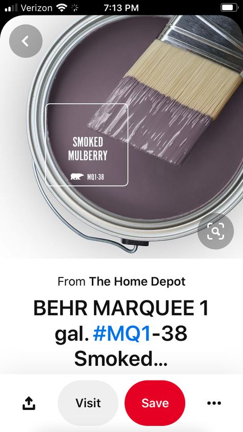 Dark Lavender Paint, Smokey Purple Paint Color, Grey Purple Paint, Purple Paint Colors, Behr Marquee, Behr Paint Colors, Behr Paint, Purple Paint, Room Paint Colors