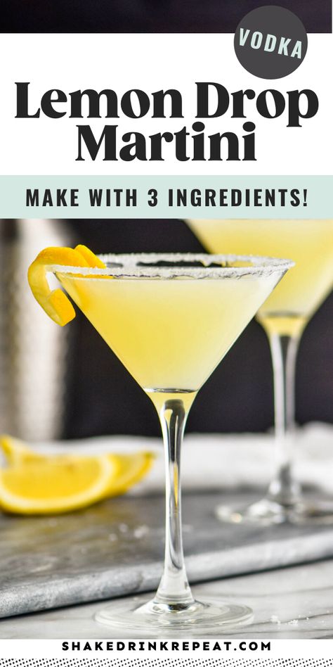 Drink Recipes With Titos, Lemontini Cocktails, Buttered Salmon, Galaxy Cocktail Recipe, Lemon Drop Martini Recipe, Lemon Drop Recipe, Dirty Martini Recipe, Lemon Drop Shots, Lemon Martini