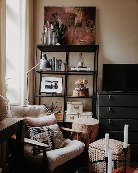 Small Square Feet Studio Apartment Decor Ideas | Apartment Therapy Effiency Apartment Ideas, Interior Design For Studio, Studio Apartment Ideas For Men, Tiny Studio Apartments, Small Studio Apartment Ideas, Decorating Apartment, Studio Apartment Living, Men Apartment, Small Studio Apartment