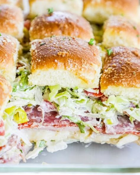 Kimber | Easy Family Recipes on Instagram: "🇺🇸Everyone loves bite sized food and these sliders are no exception! Which one of these crowd pleasing sandwiches will you make for the 4th of July? Italian Grinder Sliders, Philly Cheesesteak Sliders or Chicken Bacon Ranch Sliders? 

Comment 𝑺𝑳𝑰𝑫𝑬𝑹𝑺 if you want me to send you these recipes! 

No matter which one you choose, these are budget friendly, feed a crowd and come together in a snap. You can find even more slider recipes if you use the link in my bio! I have a Buffalo Chicken Slider recipe and as well as Big Mac, Turkey Club Sliders and more! 

Other ways to get the recipe:
1️⃣ Comment 𝑺𝑳𝑰𝑫𝑬𝑹𝑺 and I’ll send these to you ✅
2️⃣ Google “easy family recipes Grinder Sliders”, “easy family recipes Philly Cheesesteak Sliders”, “ Turkey Club Sliders, Italian Grinder Sliders, Buffalo Chicken Slider, Grinder Sliders, Club Sliders, Chicken Bacon Ranch Sliders, Bacon Ranch Sliders, Ranch Sliders, Philly Cheesesteak Sliders