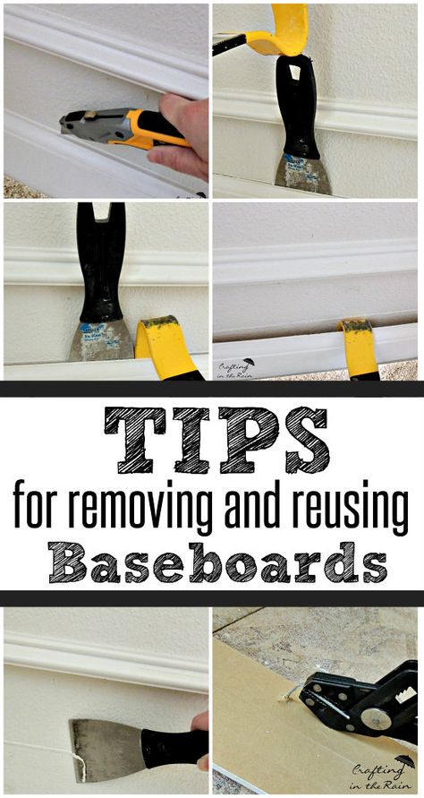 How to Remove Baseboards without Damage - Crafting in the Rain How To Remove Baseboards, Remove Baseboards, Removing Baseboards, Homemade Toilet Cleaner, Removing Carpet, Cleaning Painted Walls, Deep Cleaning Tips, Diy Home Repair, Toilet Cleaning