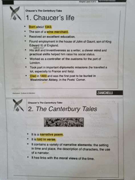 Literature Notes, The Canterbury Tales, Exam Preparation Tips, English Literature Notes, Literature Lessons, Teaching Literature, Canterbury Tales, Literary Theory, William Wordsworth