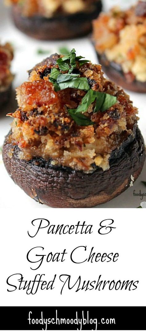 Stuffed Mushrooms Appetizers, Mushrooms Appetizers, Stuffed Mushroom Recipes, Goat Cheese Stuffed Mushrooms, Appetizers Cheese, Cheese Stuffed Mushrooms, Stuffed Mushroom, Stuffed Portabella Mushrooms, Cheese Stuffed