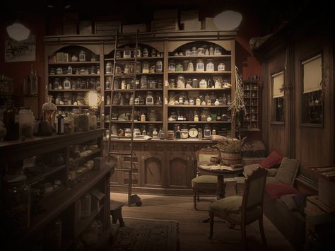 The Exotic Spice & Tea Shop (Grimm, NBC) Grimm Tv Series, Apothecary Cabinet, Spice Shop, Spice Tea, Secret Rooms, Shop Interiors, Shop Interior, Tea Shop, Grimm