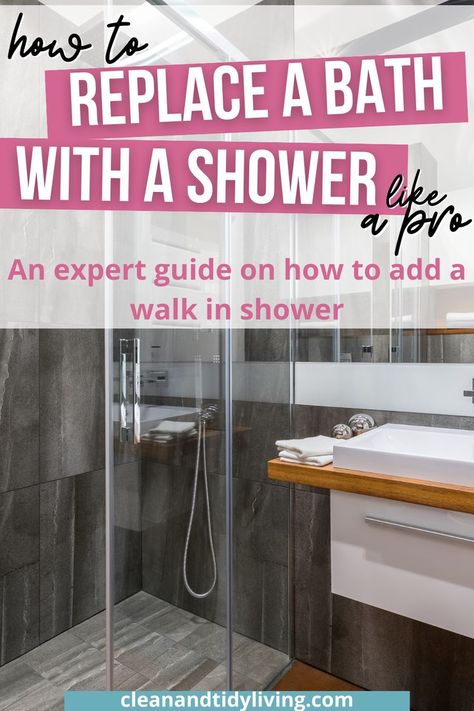 Replacing A Bath With a Walk-in Shower: The Ultimate Guide Home Organisation Tips, Master Bath Remodel, Home Organisation, Bath Remodel, Organizing Your Home, Pros And Cons, Walk In Shower, Shower Tub, Shower Bath