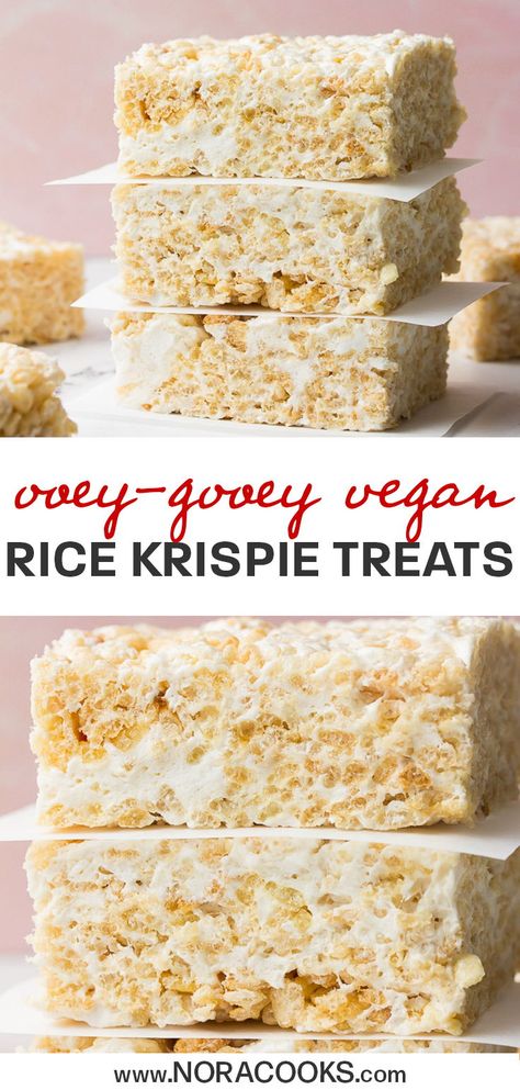 Rice Krispie Treats Vegan, Vegan Marshmallow Desserts, Vegan Desserts For A Crowd, Easy Vegan Treats, Vegan Treats Easy, Vegan Dessert Easy, Dairy Free Rice Krispie Treats, Vegan Marshmallow Recipe, Vegan Rice Recipes