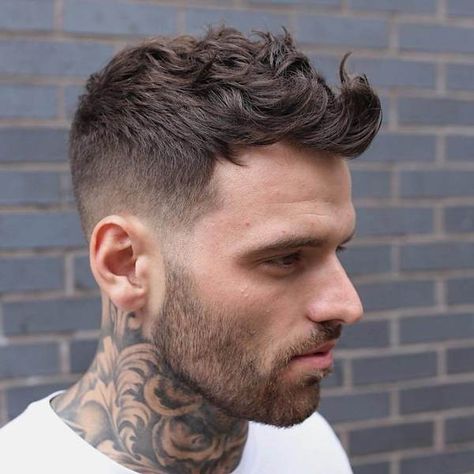 101 Short Back & Sides Long On Top Haircuts To Show Your Barber in 2018 Haircuts For Receding Hairline, Types Of Fade Haircut, Haircuts For Balding Men, Hairstyles For Receding Hairline, Receding Hair Styles, Low Fade Haircut, Wavy Hair Men, Long Hair On Top, Receding Hairline