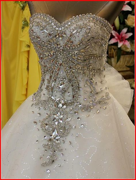 Swarovski Crystals Bridal Wedding Dress Wedding Dress Swarovski, Swarovski Crystal Dress, Diamond Wedding Dress, Crystal Wedding Dresses, Crystal Wedding Dress, Wedding Dress Organza, Crystal Dress, Fancy Wedding Dresses, Bridal Ball Gown