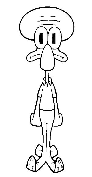 Squidward Coloring Pages, Spongebob Coloring, Spongebob Cartoon, Spongebob Drawings, Rainbow Canvas, Disney Art Drawings, Coloring Page Ideas, Cartoon Coloring Pages, Simple Cartoon