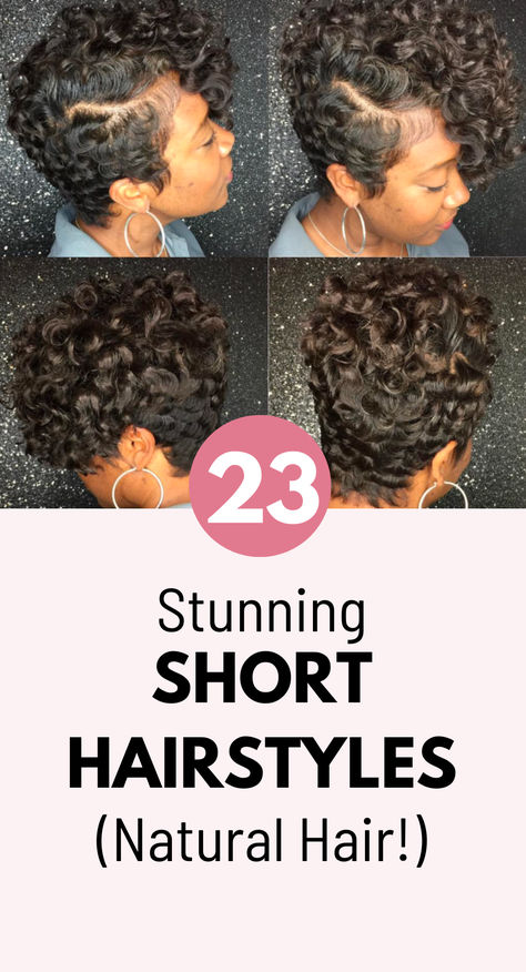 Cute Short Hairstyles for Black Women. If you're getting the Big Chop Pink and are looking for very short hairstyles for black women - this is for you! I've included short curly hairstyles with gel and extra short curly hair. Short Haircuts Black Hair
Big Chop Natural Hair, Finger Waves Short Hair, Short Natural Curly Hair, Natural Hair Short Cuts, Short Hair Black, Short Hair Pixie Cuts, Short Sassy Hair, Short Curly Haircuts. Updo Short Hair Black Women, Updo For Short Hair Black Women, Short Haircut Black Woman Natural Hair, Rodded Hairstyles For Black Women, Short Straight Natural Hairstyles, Black Short Curly Hairstyles, Short Natural Curly Haircuts, Curly Short Hairstyles For Black Women, Short Hairstyles Black Women Natural