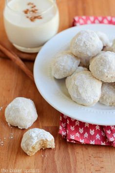 Christmas Baking: Eggnog Meltaways | Such a delicious Christmas cookie! Flourless Recipes, Yellow Bliss Road, Gf Sweets, Meltaway Cookies, Christmas Abbott, Eggnog Cookies, Gf Cookies, Mexican Wedding Cookies, Gf Baking