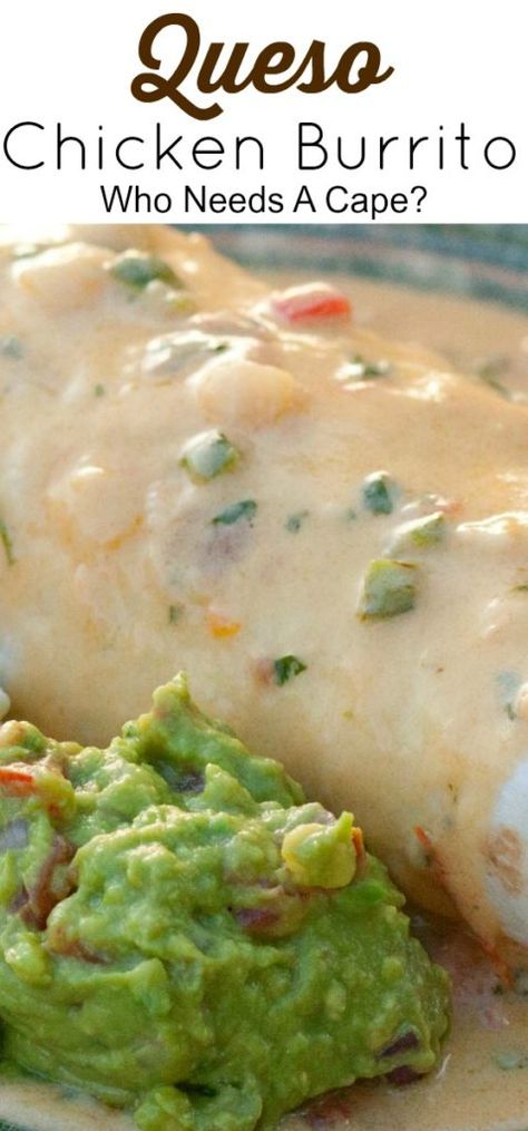 Queso Chicken Burritos will knock your socks off, an amazingly delicious dinner! Burrito With Queso Sauce, Loaded Queso Burritos, Queso Chicken Burritos, Chicken Burritos With Rice, Queso Burrito Recipe, Queso Smothered Burritos, Smothered Burritos Chicken, Cheesy Chicken Burritos, Best Burrito Recipe