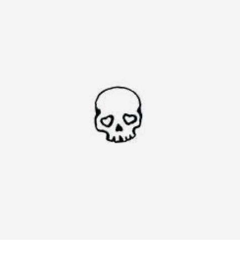 Small Tattoos Easy To Draw, Small Grunge Drawings, Simple Goth Tattoo Ideas, Little Skull Tattoo, Small Goth Tattoos, Simple Goth Tattoos, Tiny Skull Tattoos, Easy Tattoos To Draw, Emo Tattoos