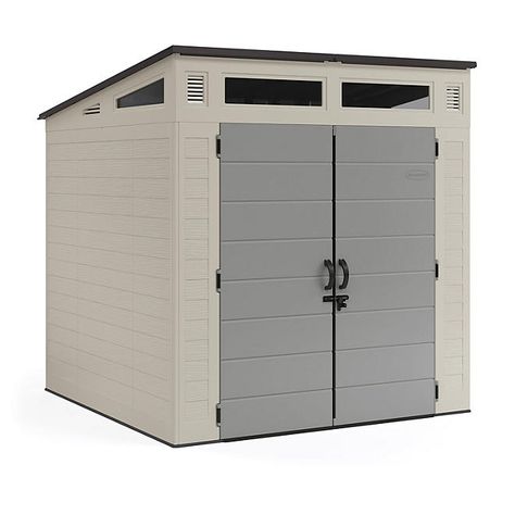 Modern Outdoor Storage, Sheds Ideas Backyard, Utility Covers, Resin Sheds, Resin Floor, Shed Floor, Modern Shed, Outdoor Storage Shed, Outside Storage