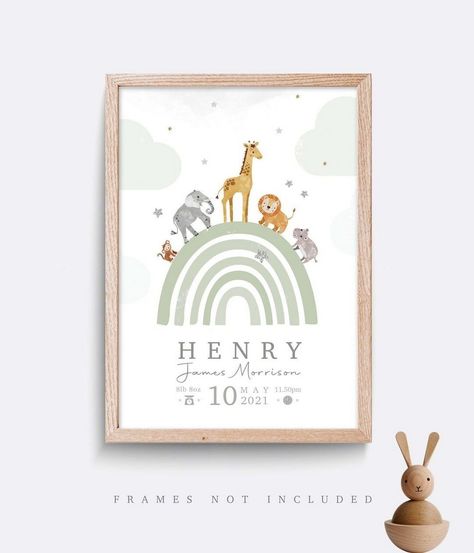 Newborn Stats Posters: Documenting the Journey of Parenthood Baby Name Wall Art, Birth Poster, Poster Baby, Birth Prints, Safari Animal Prints, Name Wall Art, Birth Details, Name Print, Baby Name Signs