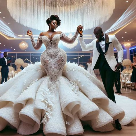 Nanice Weddings | Wedding dresses in Accra | 😩🤩 Enveloped in pure, ethereal beauty #bridalmagic💕🥰❤️ 😍To custom any of these designs, contact our team of able fashion designers and… | Instagram Royal Wedding Themes, Dress Bustle, Unusual Wedding Dresses, Lace Princess Wedding Dresses, Extravagant Wedding Dresses, Glam Wedding Dress, Wedding Dress Bustle, Brides Dress, Extravagant Wedding