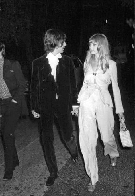 George and Pattie Boyd Harrison in Cannes, France for the premiere of Wonderwall (1968) George Harrison Pattie Boyd, Decades Fashion, Beatles Girl, Pattie Boyd, Marianne Faithfull, Beatles Photos, English Fashion, My Funny Valentine, Cannes France