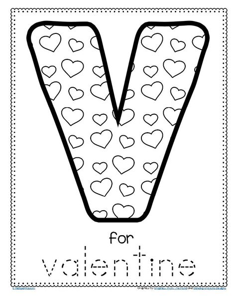 FREE Valentine's Day tracing and coloring prntable. #preschool #kindergarten #valentinesdayprintable #valentinesdayfree V Is For Valentine, Valentine Worksheets, Preschool Valentine Crafts, Kindergarten Valentines, Valentines Day Coloring Page, Valentine Coloring Pages, Valentine's Day Crafts For Kids, Valentines Day Coloring, Preschool Valentines