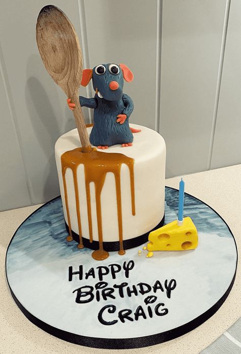 Ratatouille Cake Ideas, Ratatouille Themed Birthday Party, Ratatouille Birthday Party Decorations, Ratatouille Birthday Cake, Ratatouille Cake, Crazy Cakes Design, Ratatouille Birthday Party Ideas, Ratatouille Birthday Party, Ratatouille Disney