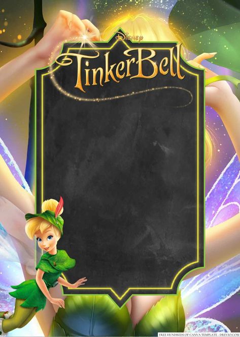 Awesome 20+ Tinker Bell Canva Birthday invitation Templates It's time to sprinkle some fairy dust and celebrate your little one's special day with Tinker Bell birthday invitations! These invitations feature the iconic Disney character in a variety of fun and p... Tinker Bell Birthday, Tinkerbell Invitations, Dragon Birthday Invitations, Tinkerbell Party Theme, Minion Birthday Invitations, Bell Paper, Fairy Cupcakes, Bday Decor, Tinkerbell And Friends