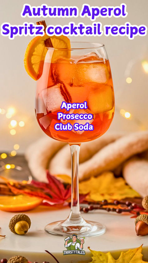 "Discover the perfect Autumn Aperol Spritz cocktail recipe to elevate your 
happy hour! This refreshing drink blends the iconic Aperol with sparkling 
wine and a splash of soda, making it a must-try for fall gatherings. 
Perfect for cozy evenings and festive celebrations, this Aperol Spritz 
recipe is one of the best cocktail recipes you'll find. Cheers to delicious 
flavors and vibrant colors!" Apple Cider Aperol Spritz Recipes, Big Batch Aperol Spritz, Aperol Recipe Cocktails, Autumn Aperol Spritz, Fall Aperol Spritz, Aperol Cocktail Recipes, 2024 Holidays, Aperol Spritz Recipe, Wine Cocktail Recipes