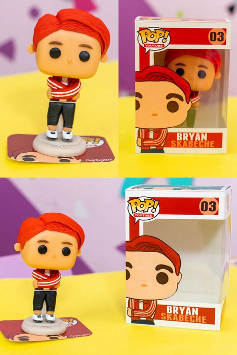 Funko pop de Youtubers: Bryan Skabeche. Funny Illustration, Music Art, Funko Pop, Youtubers, Mario, Mario Characters, Funny, Music, Fictional Characters