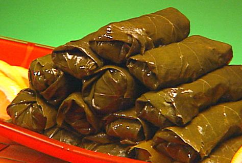 Stuffed Grape Leaves Stuffed Grape Leaves Recipe, Grape Leaves Recipe, Stuffed Vine Leaves, Stuffed Grape Leaves, Ground Lamb, Greek Dishes, Vine Leaves, Greek Recipes, Grape Leaves