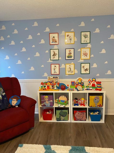 Disney Playroom, Toy Story Bedroom, Toy Story Nursery, Toy Story Room, Disney Room Decor, Toddler Boy Room Decor, Boy Nursery Themes, Baby Nursery Inspiration, Baby Playroom