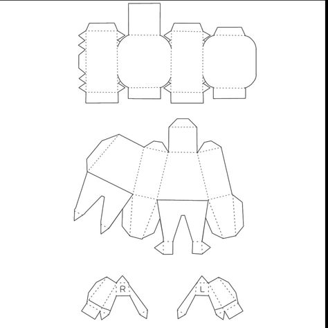 3d Paper Figures Template, Paper Figure Template Blank, How To Make A 3d Paper Doll, Paper Craft Character Template, Blank Papercraft Template, Paper Figures Templates, Paper Craft Figure Template, Papercraft Figure Template, Foldable Templates Printables