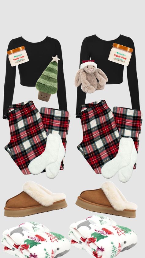 Matching Christmas Pjs Friends, Preppy Christmas Outfit, Sleepover Outfit, Christmas Pj Pants, Cute Christmas Pajamas, Christmas Outfit Inspiration, Girly Christmas Gifts, Cute Christmas Ideas, Matching Christmas Outfits