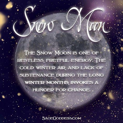 Snow Moon Snow Moon Ritual, Snow Full Moon, Moon Celebrations, Full Snow Moon, February Full Moon, Sage Goddess, Snow Moon, Moon Magick, Moon Spells