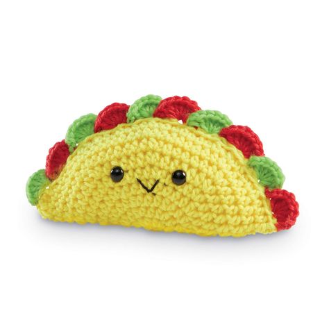 Crochet Taco Pattern Free, Inappropriate Crochet, Taco Crochet, Horror Crochet, Crochet Lovies, Crochet Garlands, Crochet Granny Square Tutorial, Crochet Toys Free Patterns, Diy Crochet Patterns