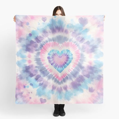 Get my art printed on awesome products. Support me at Redbubble #RBandME: https://www.redbubble.com/i/scarf/Pastel-Heart-Tie-Dye-Explosion-Trendy-aesthetic-Soft-Hued-Love-Pattern-by-Unitepeople/158832018.B15PI?asc=u Heart Tie Dye, Watercolor Scarf, 90s Aesthetics, Pastel Heart, Tie Dye Scarves, Chic Scarves, Love Pattern, Pastel Tie Dye, Pattern Scarf