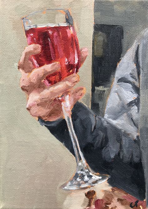 Wine Glass Oil Painting, How To Hold Wine Glasses, Wine Glass Drawing Reference, Holding Wine Reference, Hand Holding Drink Reference, Holding Wine Glass Pose Drawing, Hand Holding Wine Glass Drawing, Hand Holding Wine Glass Reference, Holding Wine Glass Reference