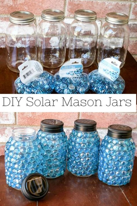 Solar Light Crafts, Solar Mason Jars, Mason Jar Projects, Diy Jar Crafts, Mason Jar Crafts Diy, Light Crafts, Mason Jar Lighting, Diy Solar, Jar Diy