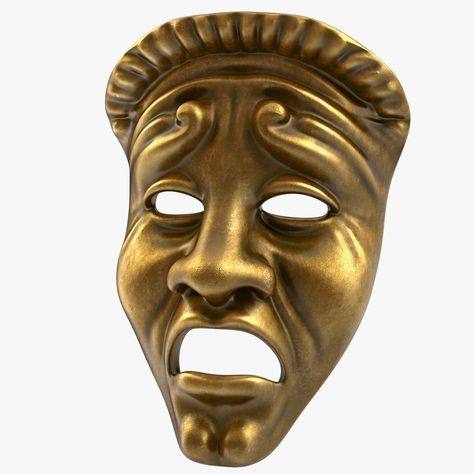 Comedy Mask, Tragedy Mask, Mask Aesthetic, Japanese Poster Design, Theatre Masks, Cool Masks, Real Model, 3ds Max Models, Greek Myths