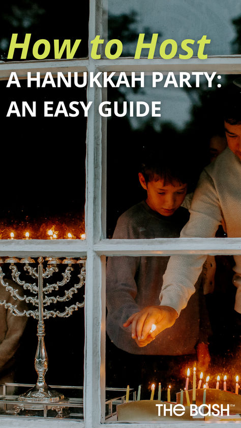 Make this Hanukkah the brightest one yet with this guide! 🕎 Find everything you need on this easy guide to Hosting a Hanukkah Party! 🎉 #thebash #hanukkah #hanukkahdinnerparty #hanukkahdinnerparty #hanukkahcelebration #hanukkahdecorations #hanukkahaesthetic #hanukkahtable #hanukkahpartyideas #hanukkahparty #hanukkahguide #hostinghanukkah #hostingtheholidays #holidayguide #holidayhostguide #hanukkahpartychecklist #hanukkahchecklist #hanukkahtips #hanukkahpartytips #hanukkahgames #hanukkahfood Hanukkah Food Traditional, Hanukkah Decor Ideas, Hannukah Traditions, Hanukkah Party Ideas, Hanukkah Party Food, Hanukkah Aesthetic, Hannukah Party, Hanukkah Ideas, Hanukkah Dinner