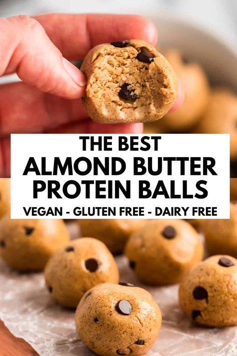 Protein Balls No Bake, Almond Butter Protein Balls, Gluten Free Dairy Free Snacks, Naturally Sweetened Desserts, Post Workout Meal, Protein Balls Healthy, Healthy High Protein Snacks, Dairy Free Protein, Protein Balls Recipes