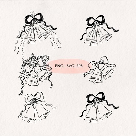 Wedding Bells Drawing, Wedding Bells Illustration, Vintage Frame Illustration, Bell Drawing, Bell Illustration, Belle Tattoo, Wedding Scroll, Hand Drawn Wedding, Wedding Illustration