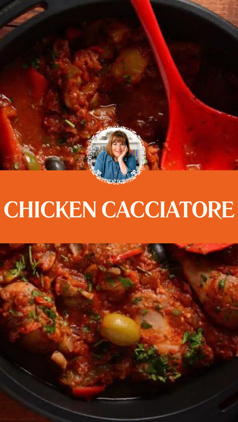 Ina Garten Chicken Cacciatore Ina Garten Chicken Cacciatore, Best Chicken Cacciatore Recipe, Italian Chicken Thighs Recipes, Chicken Cacciatore Recipe Authentic, Chicken Cacciatore Crock Pot, Chicken Catchatori, Easy Chicken Cacciatore, Italian Chicken Cacciatore, Ina Garten Chicken