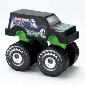 Monster Truck Pinata - Grave Digger Monster Truck Party Favors, Monster Jam Birthday Party, Digger Party, Digger Birthday, Truck Party Favors, Monster Jam Birthday, Monster Jam Party, Monster Truck Theme, Monster Truck Party