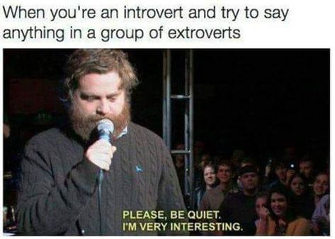 Introverts and Extroverts (MBTI memes) Quiet Guys, Introvert Problems, Introvert Humor, Opposites Attract, Fresh Memes, Memes Humor, Comedy Central, Infj, Dankest Memes