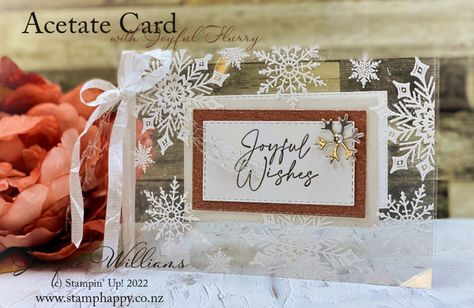 Acetate Cards, Window Projects, Snowflake Cards, Window Cards, Stampin Up Christmas Cards, Stampin Up Christmas, Card Tutorial, Stamping Techniques, Shaker Cards