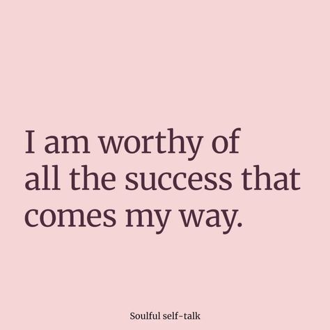 Success is not just a destination, it’s a mindset 🌟. I am successful because I believe in myself, trust my journey, and embrace every step along the way. No matter the challenges, I stay focused, resilient, and aligned with my purpose. 💫 I celebrate each small victory, knowing it brings me closer to my goals. Success flows to me because I attract opportunities and take action with confidence. 🙌 Remember, you define your success, and today is the perfect day to step into your power and c... Small Victories, I Believe In Me, Focus On Me, I Am Worthy, Stay Focused, Take Action, Self Talk, Trust Me, My Way