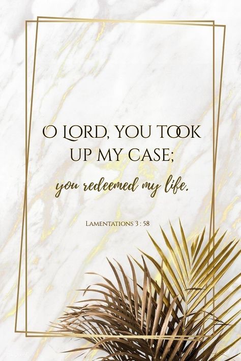 You redeemed my life Christian Quotes Wallpaper Aesthetic, Womens Event, Jehovah Nissi, Old Testament Scripture, Biblical Wallpaper, Beautiful Scriptures, Inspiring Bible Verses, God Is An Awesome God, Motivational Bible Verses