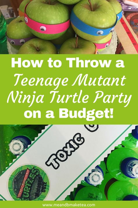 Turtle Party Food, Diy Ninja Turtle Party, Ninja Turtle Party Food, Ninja Turtle Snacks, Ninja Turtle Crafts, Ninja Turtle Games, Ninja Turtle Theme Party, Teenage Mutant Ninja Turtle Party, Ninja Turtle Theme