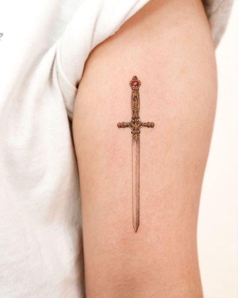 Gryffindor Tattoo Ideas, Griffindor Tatoos, Hagrid Wand Tattoo, Gryffindor Tattoo, Harry Potter Minimalist Tattoo, Artsy Harry Potter Tattoo, Swordartonline Tattoo, Wand Tattoo, Knife Tattoo