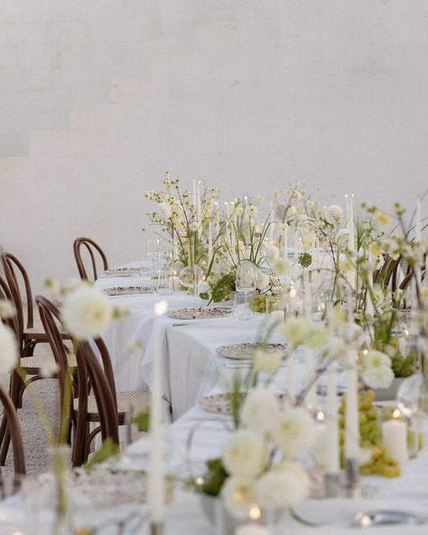 M wedding | The soft drapery and delicate florals create a dreamy white aesthetic, perfect for a timeless wedding celebration 🤍 Venue : @borgogallana... | Instagram Dreamy Whites, Table Scape, White Wedding Flowers, Wedding Celebration, Timeless Wedding, Flowers Wedding, White Aesthetic, Celebrity Weddings, Wedding Table