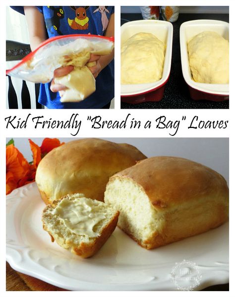 Bread In A Bag, Mini Loaves, Kids Cooking Recipes, Mini Loaf, Delicious Bread, Cooking With Kids, A Bag, Kids Meals, Bread Recipes